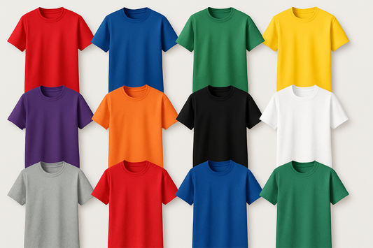 short sleeve t-shirts in different colours